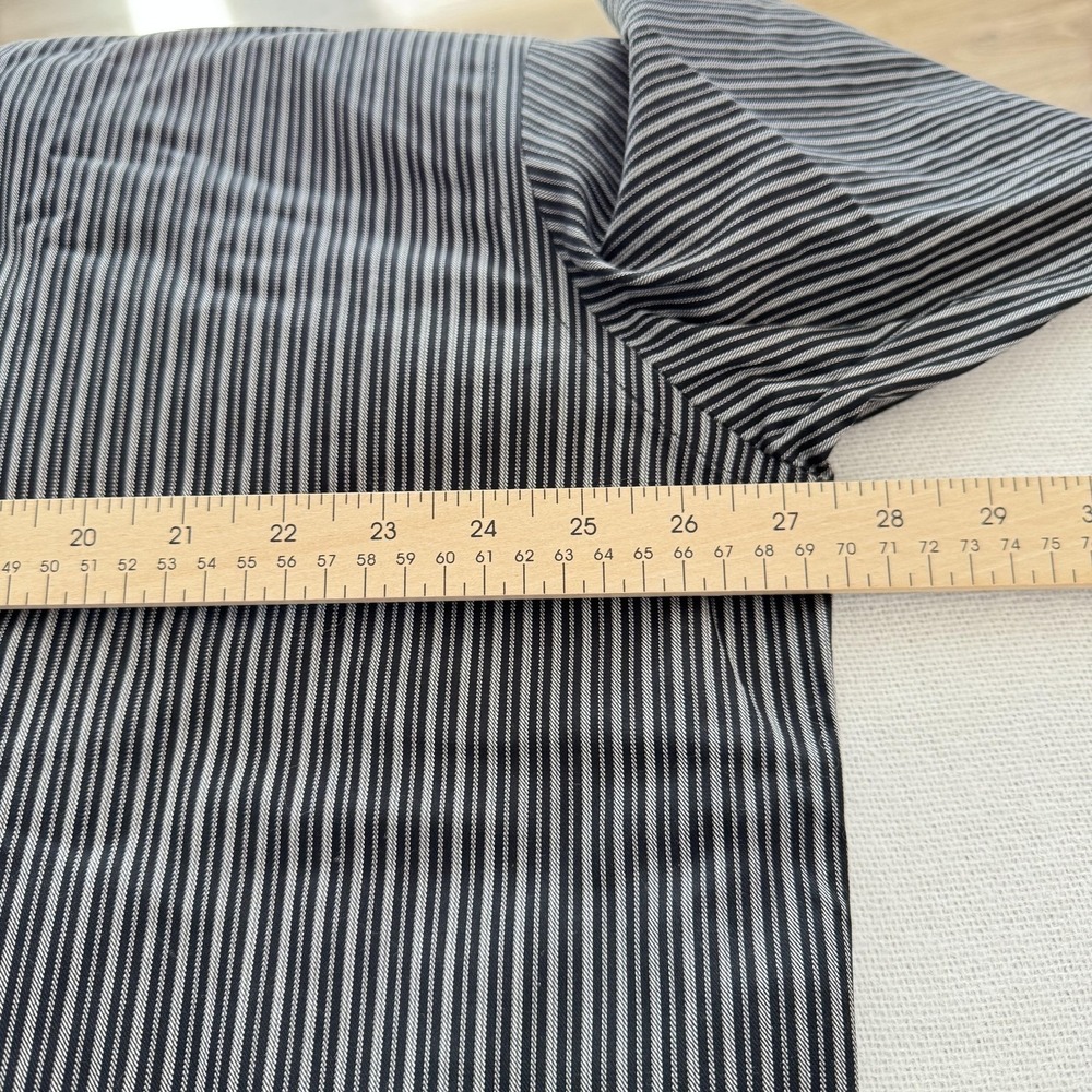 Nordstrom Shirt Mens 2XL Black White Stripe Classic Fit Non Iron Button Down - Picture 6 of 8
